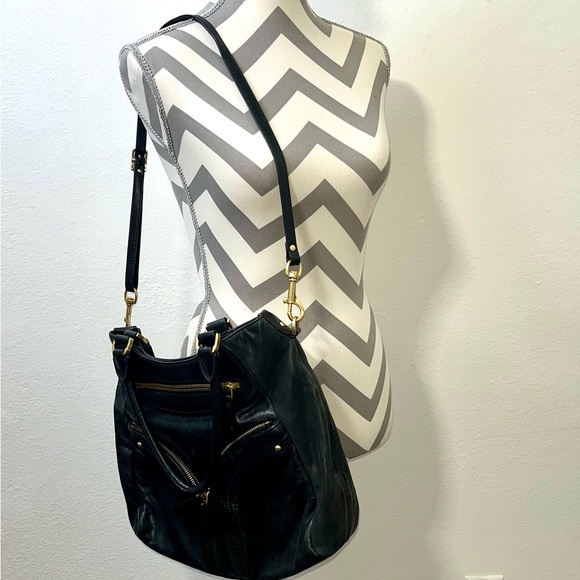 Cole Haan Shoulder Handbag Black Leather - Picture 3 of 12